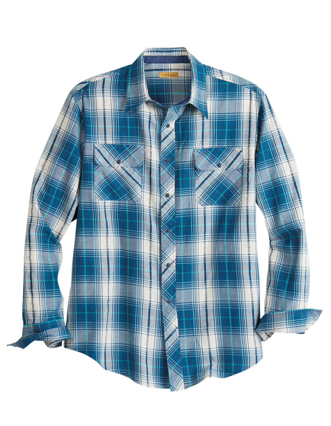 MENS RETRO DOBBY LONG SLEEVE SNAP WESTERN SHIRT