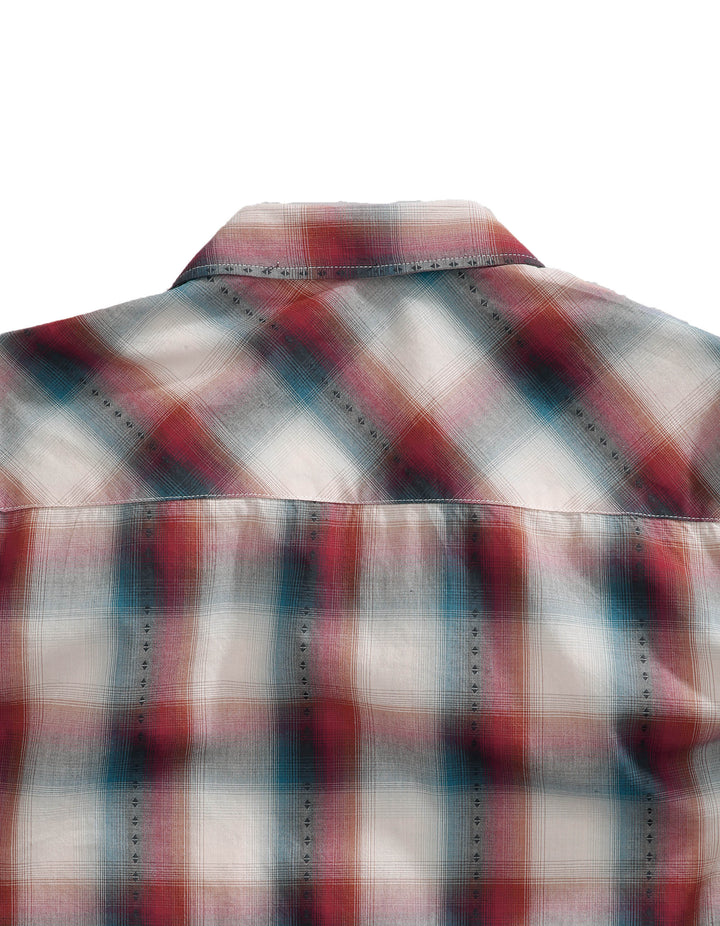 MENS LONG SLEEVE SNAP OMBRE DOBBY WESTERN SHIRT