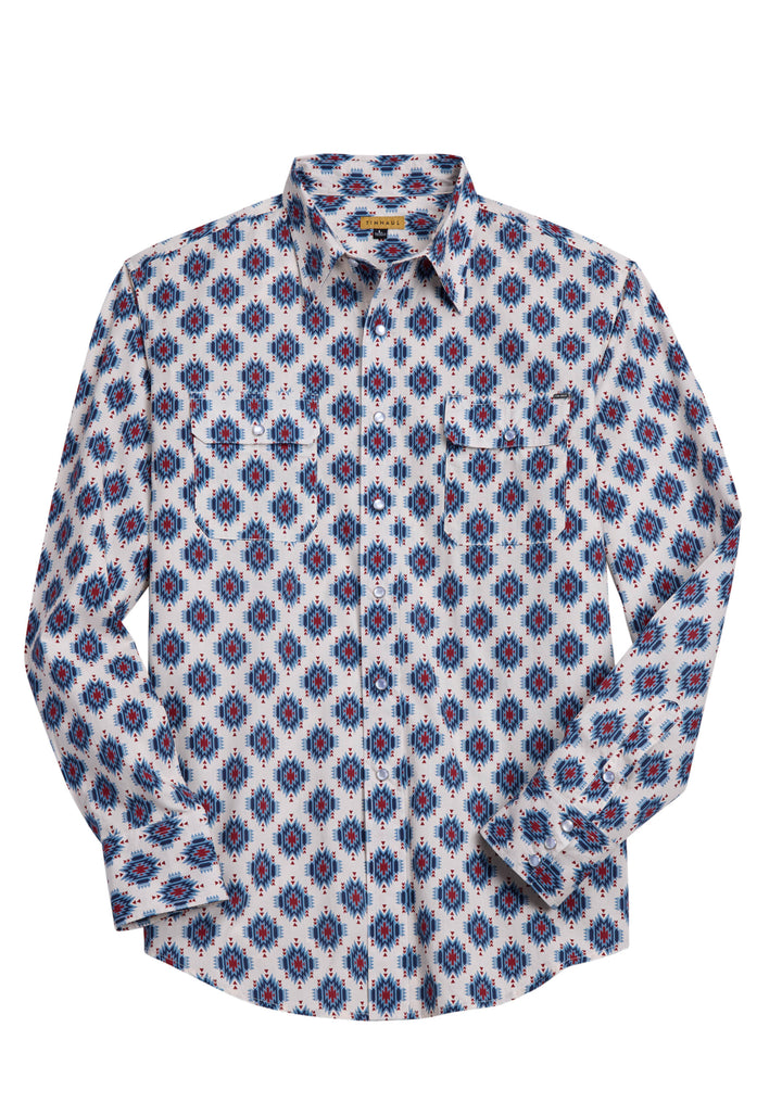 Mens Tin Haul Aztecs Long Sleeve Western Snap Shirt