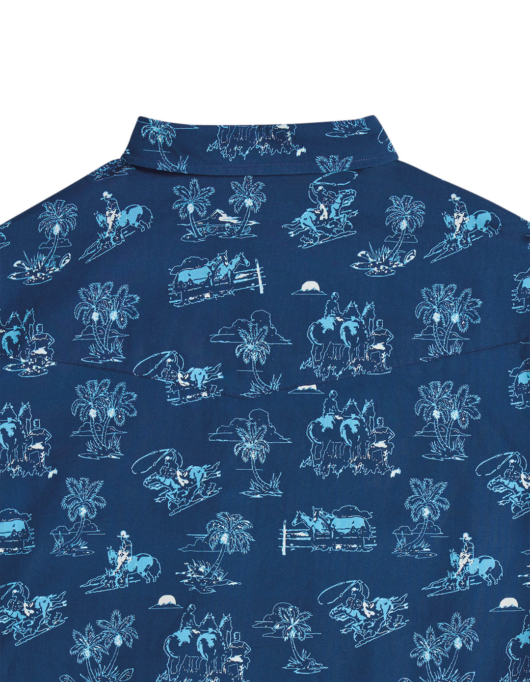 MENS COWBOY TROPICS LONG SLEEVE SNAP WESTERN SHIRT