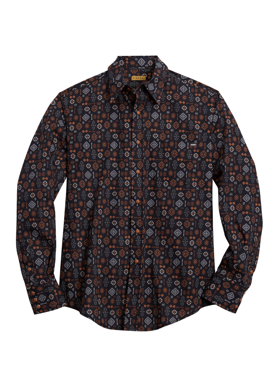 MENS TIN HAUL AZTEC PRINT WESTERN SNAP SHIRT