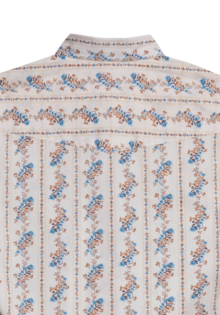 Mens Tin Haul Ranch Wallpaper Long Sleeve Snap Shirt