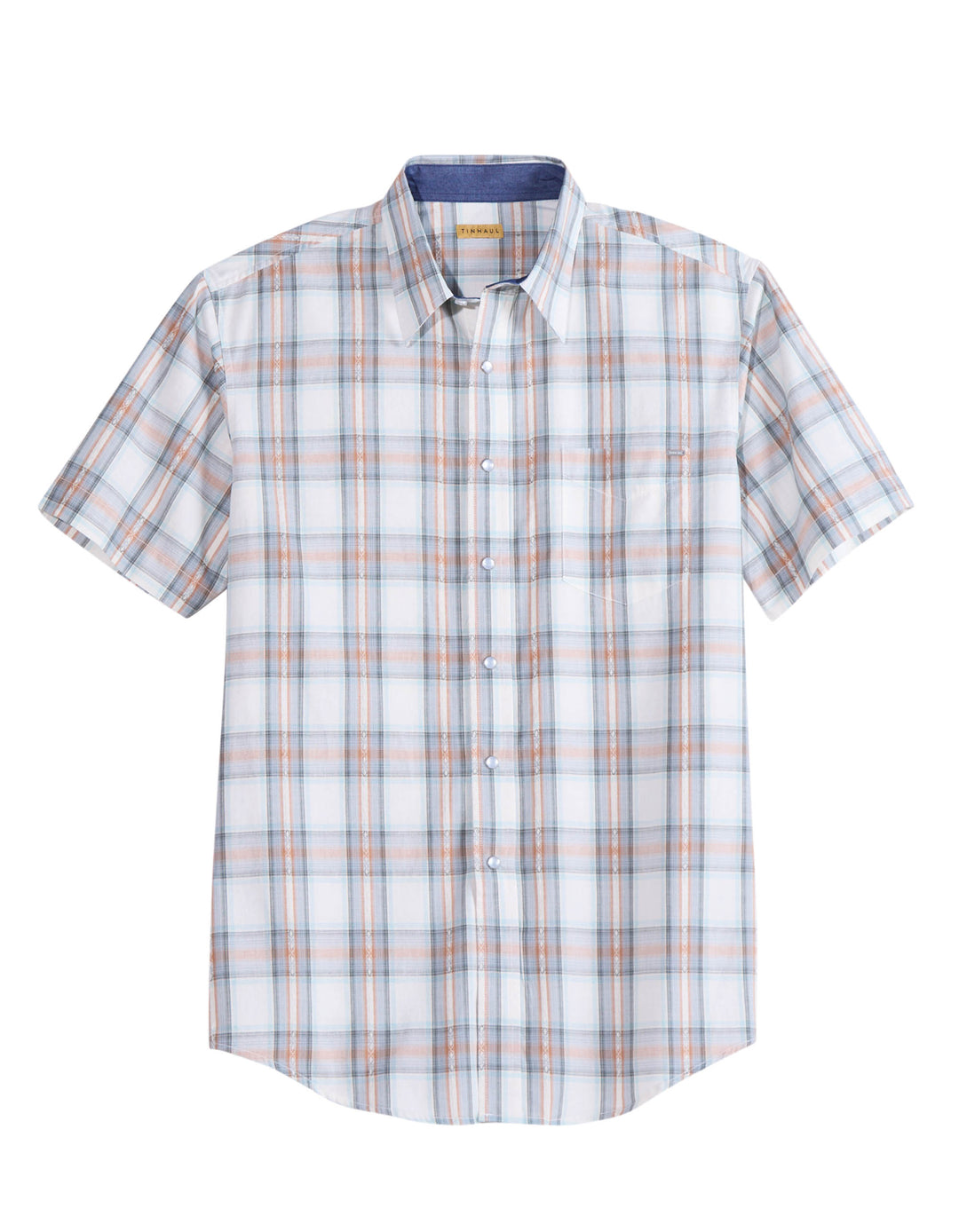 MENS TUPELO PLAID SHORT SLEEVE SNAP WESTERN SHIRT