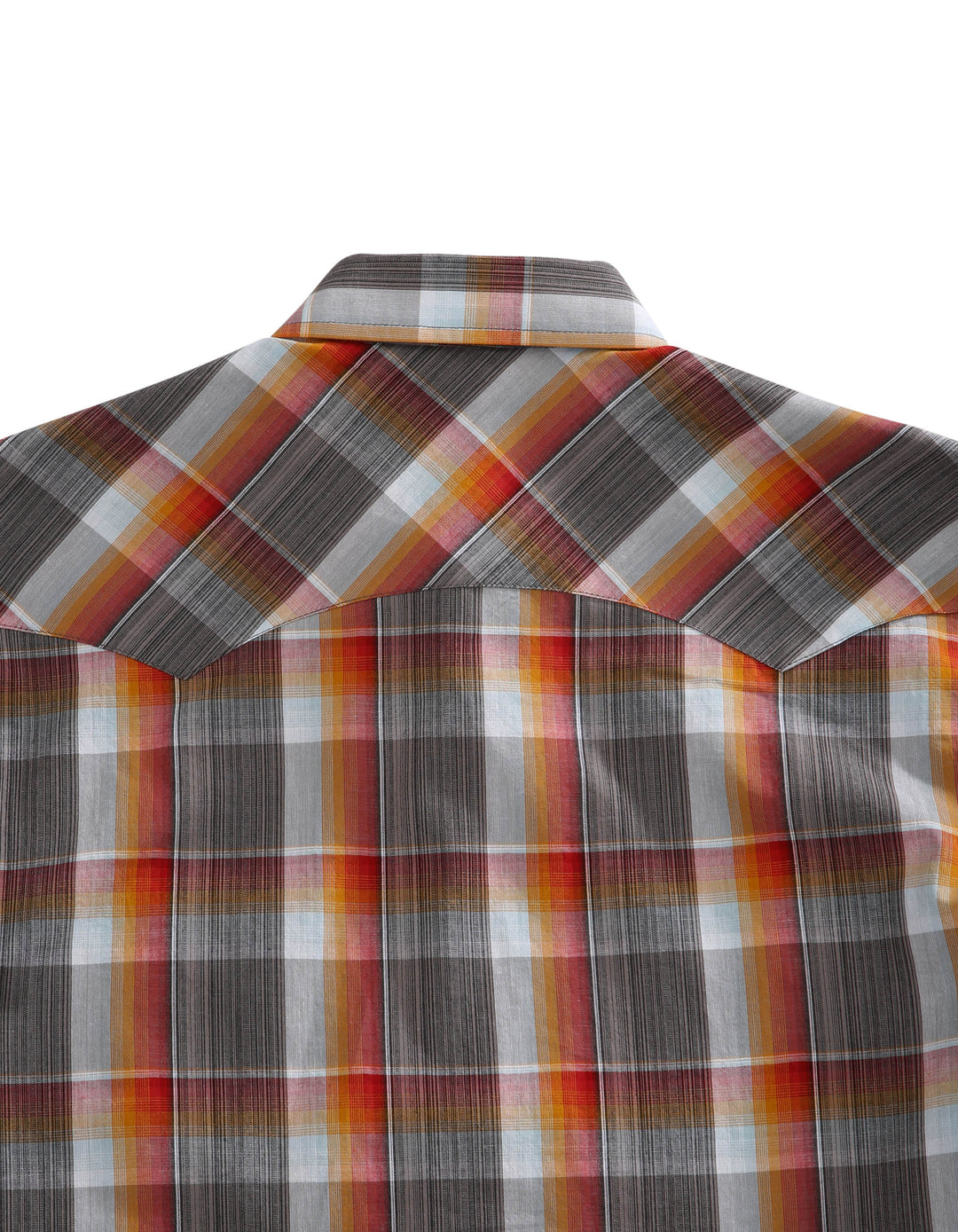MENS RUSTY PLAID SHORT SLEEVE WESTERN SNAP SHIRT