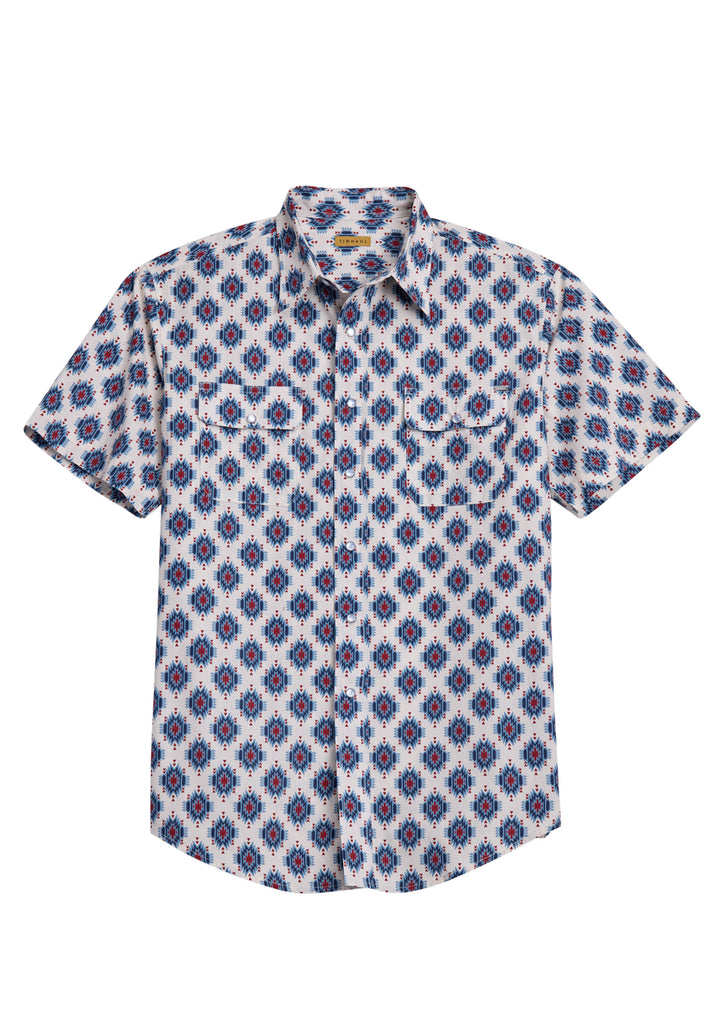Mens Tin Haul Aztecs Short Sleeve Snap Shirt