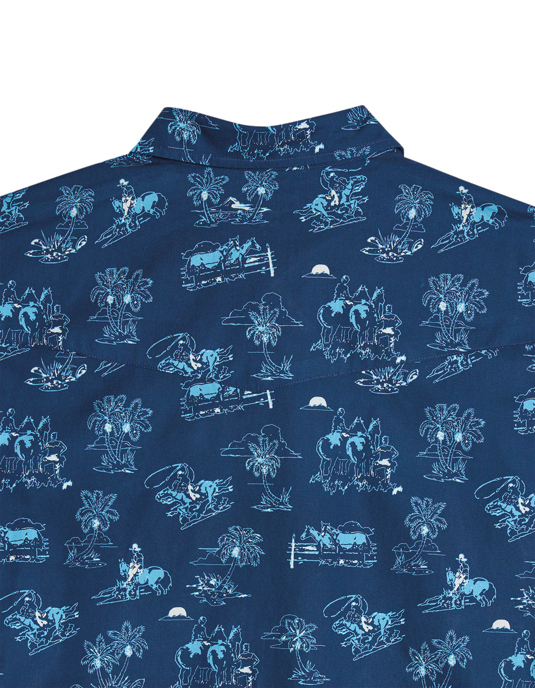 MENS COWBOY TROPICS SHORT SLEEVE SNAP WESTERN SHIRT
