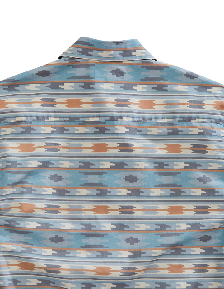 MENS SHORT SLEEVE SNAP GHOST AZTEC WESTERN SHIRT