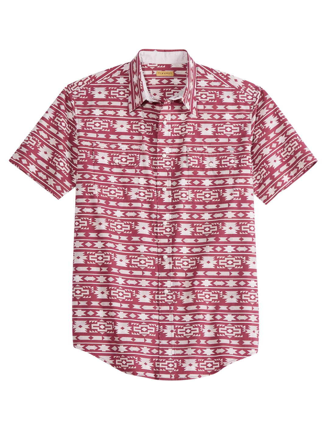 MENS AZTEC STRIPE SHORT SLEEVE SNAP WESTERN SHIRT