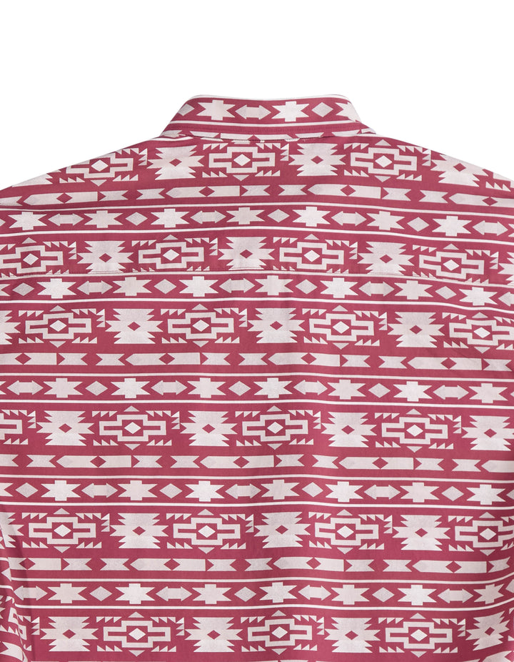 MENS AZTEC STRIPE SHORT SLEEVE SNAP WESTERN SHIRT