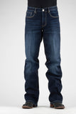 MENS TWO COLOR EMBROIDERY LINE JEANS