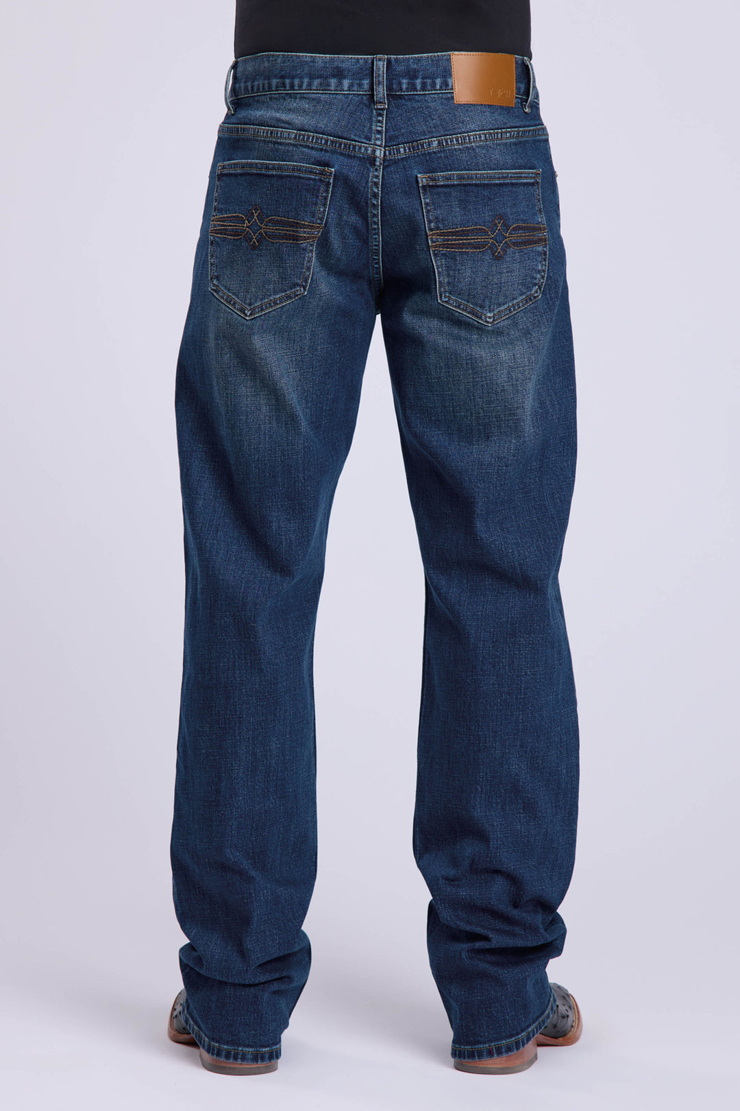 MENS TIN HAUL DARK WASH WESTERN REGULAR JOE JEAN WITH DIAMOND POCKET EMOBROIDERY