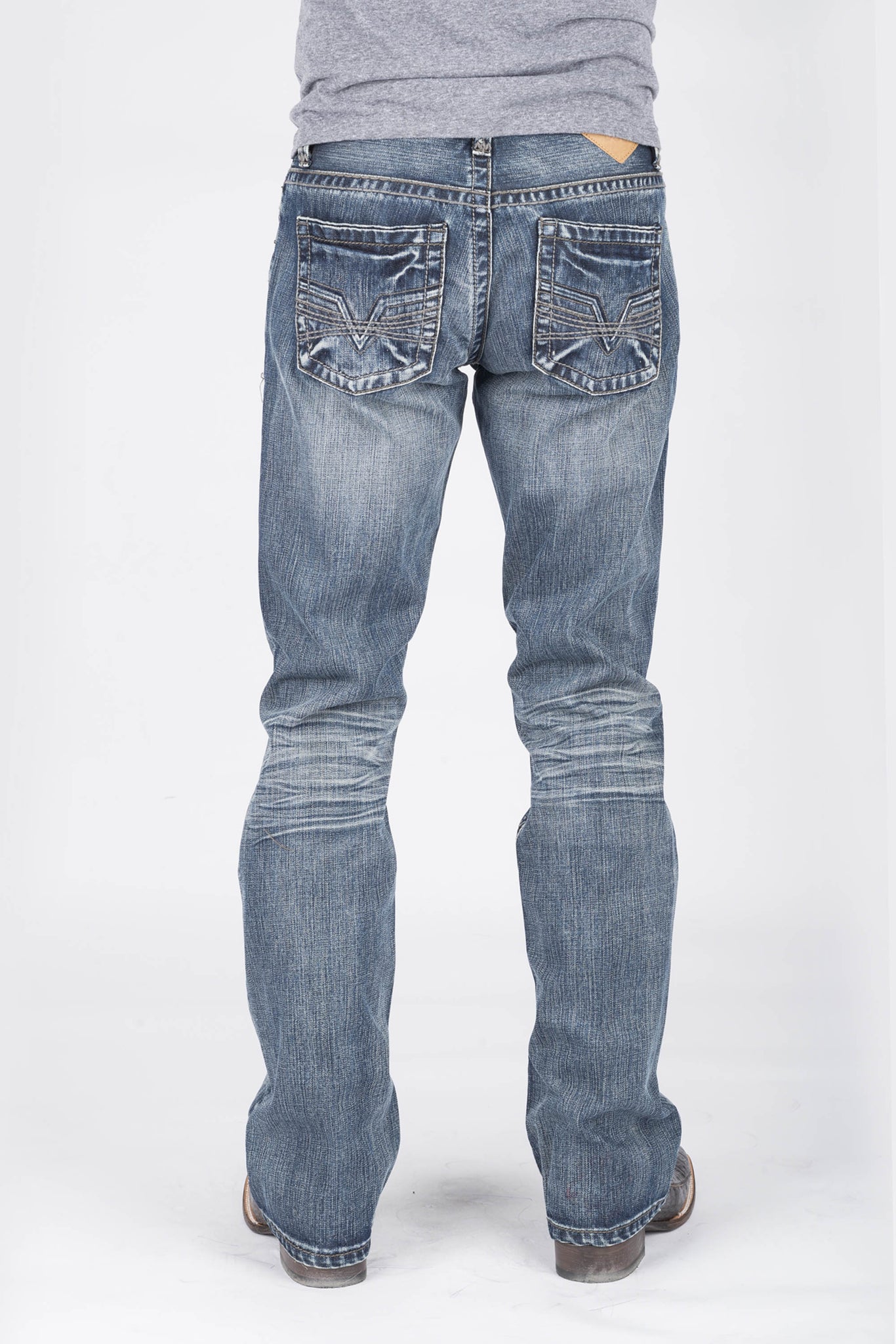 Tin Haul Men's Regular Joe Fit Light Wash Bootcut Jeans Indigo 28 LNG US at   Men's Clothing store