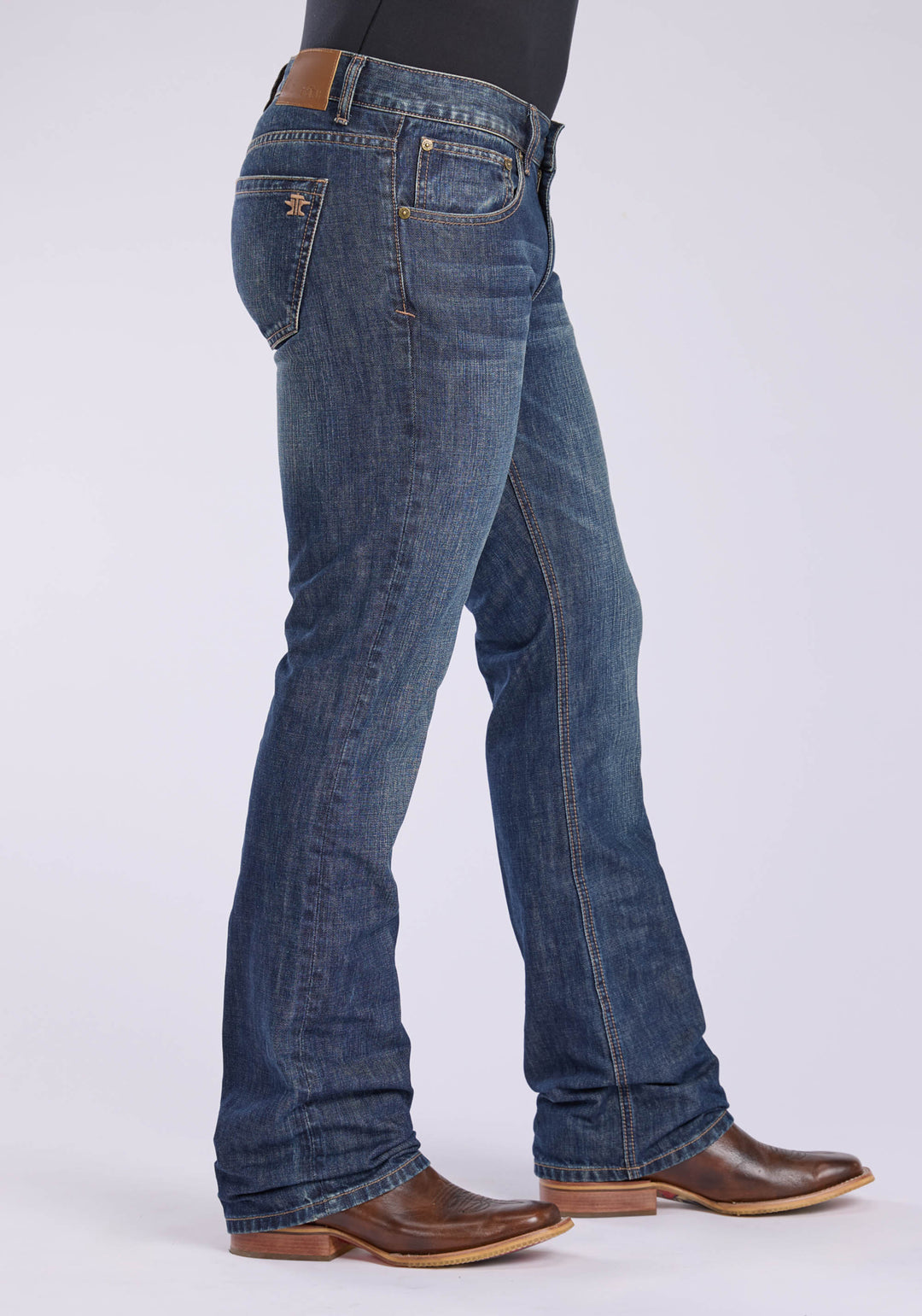 MENS X EMB BACK POCKET WITH EMB ANVIL AND HAMMER BUTTON JEANS