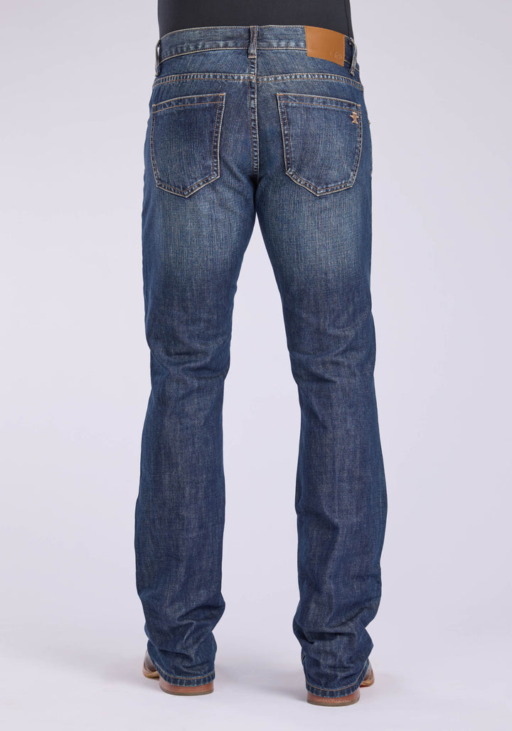 MENS X EMB BACK POCKET WITH EMB ANVIL AND HAMMER BUTTON JEANS