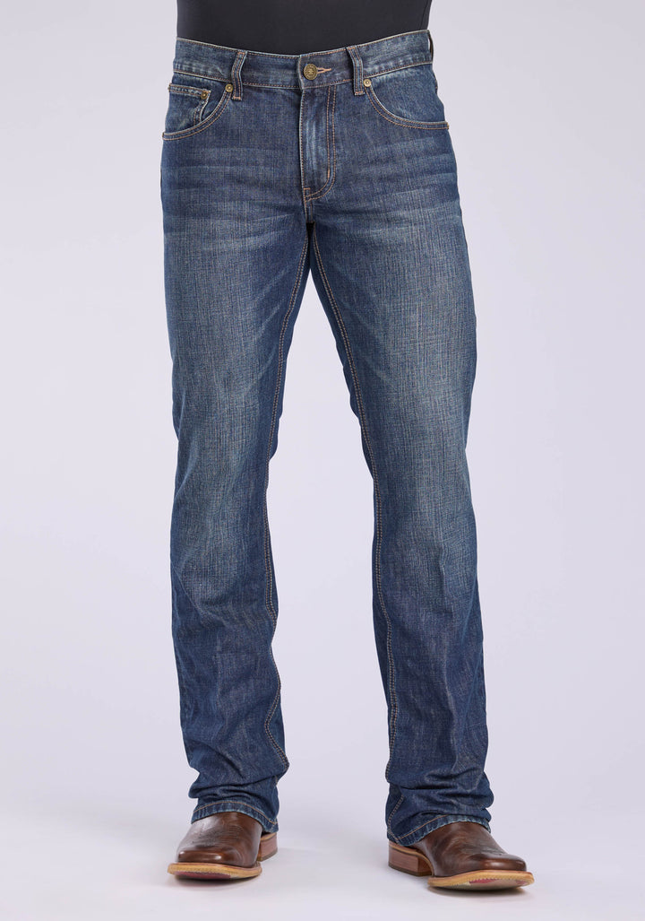 MENS X EMB BACK POCKET WITH EMB ANVIL AND HAMMER BUTTON JEANS