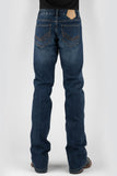 MENS HEAVY EMBROIDERY DOUBLE V BACK POCKET EMBROIDERY JEANS