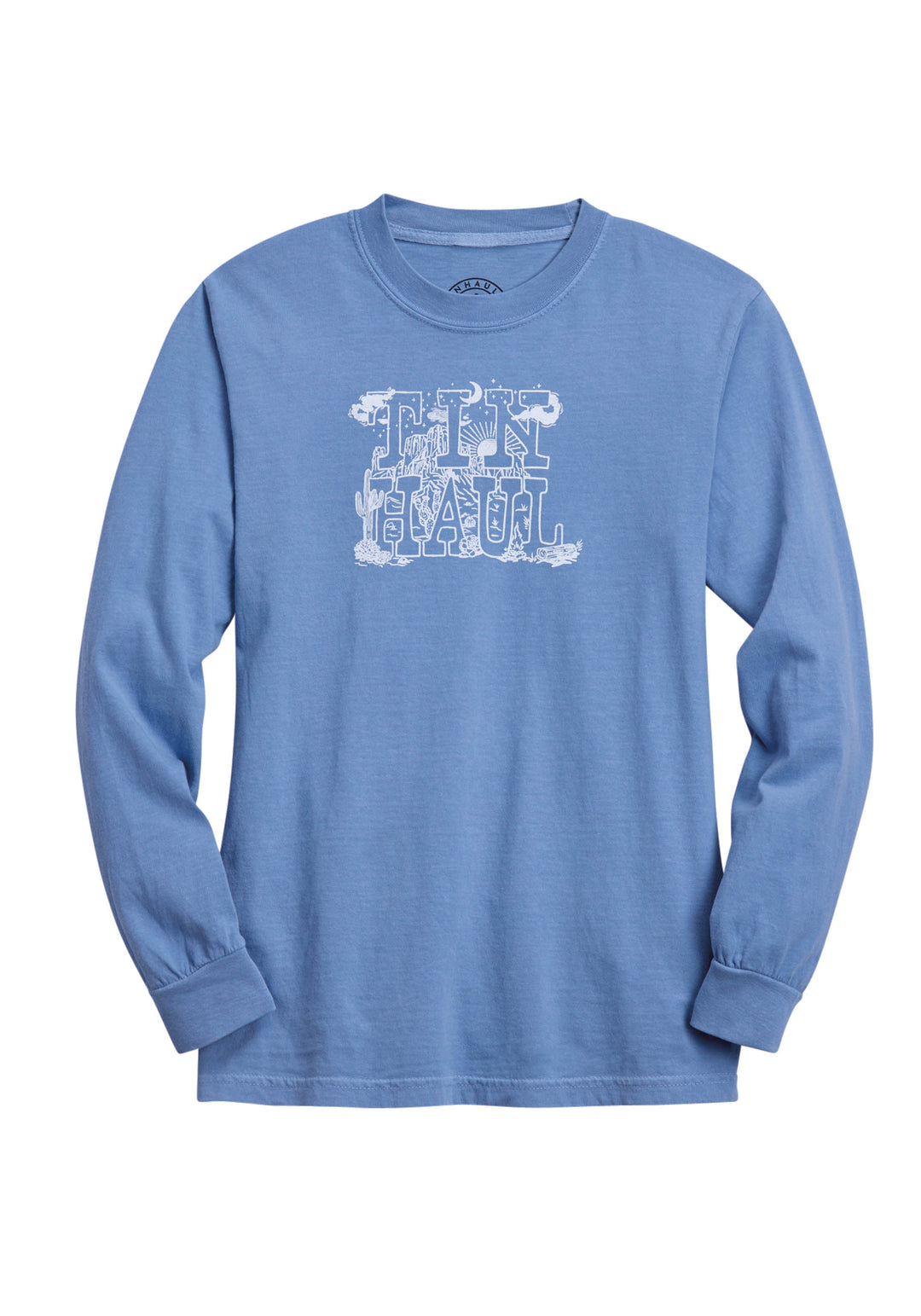WOMENS TIN HAUL NATURE TYPOGRAPHY SCREEN PRINT LONG SLEEVE SHIRT