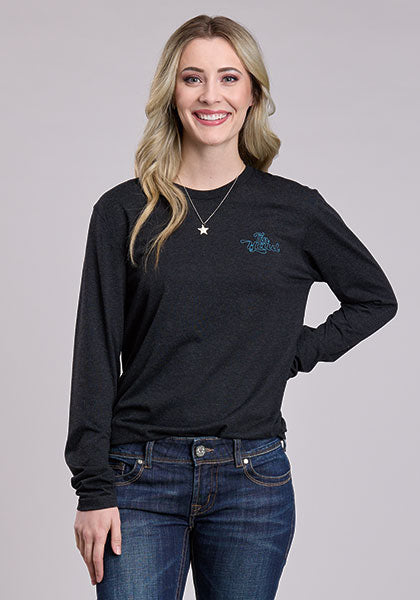 Womens Tin Haul Script With Succulents Long Sleeve Pullover Western Shirt
