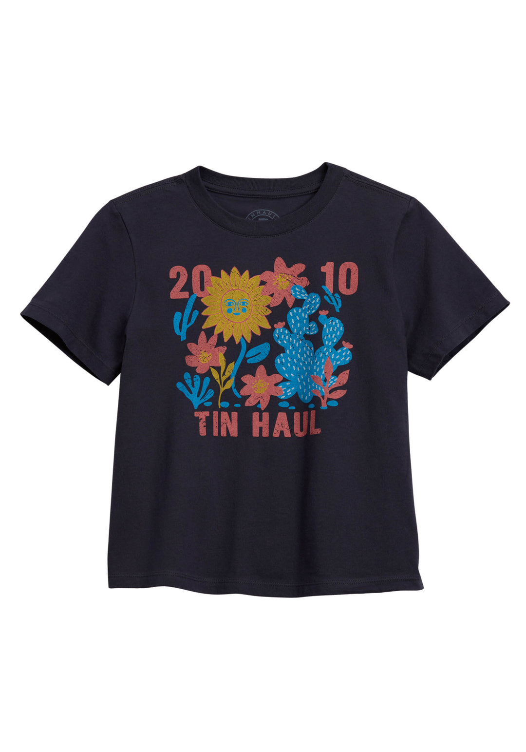 WOMENS TIN HAUL SUNSHINE AND FLOWERS SHORT SLEEVE SHIRT