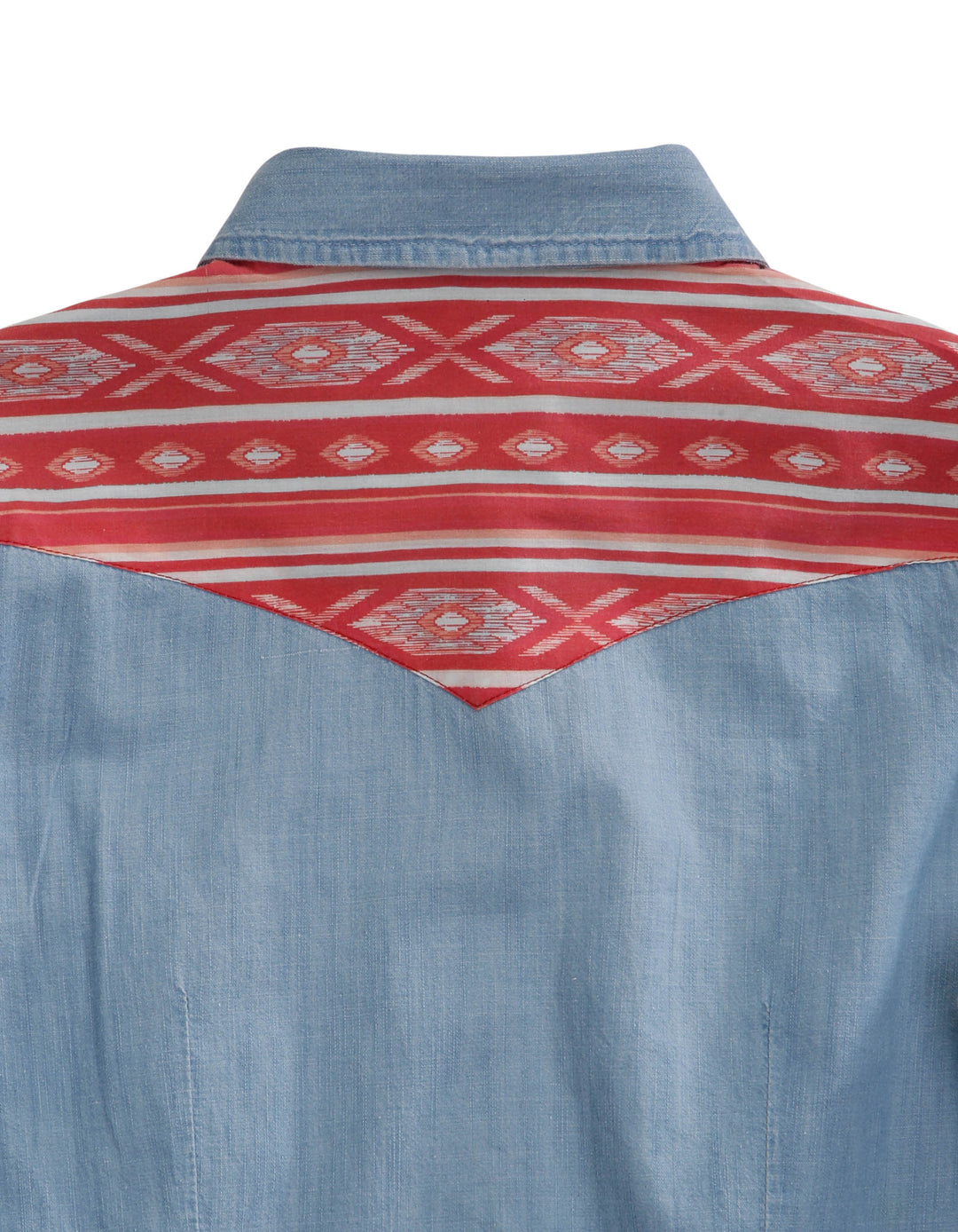 WOMENS LONG SLEEVE SNAP DENIM WITH CONTRAST FRONT AND BACK YOKES WESTERN SHIRT