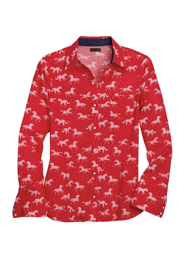 Womens Tin Haul Folk And Fun Print Long Sleeve Shirt