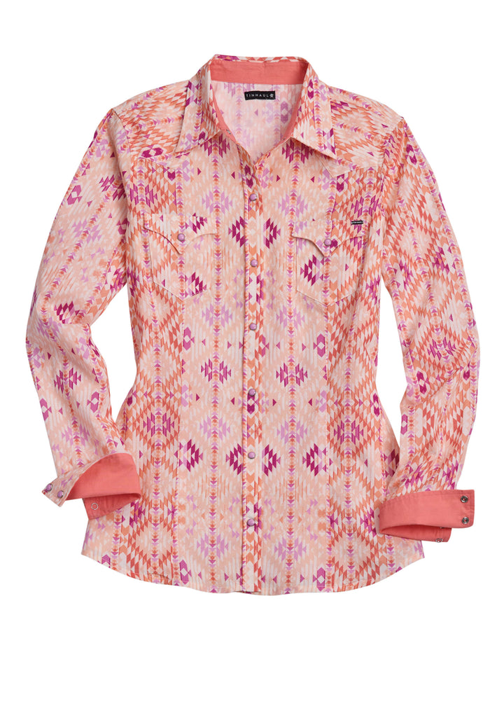Womens Tin Haul Scattered Aztec Long Sleeve Shirt