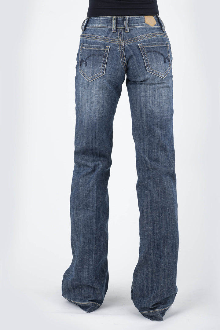 WOMENS BLUE SMALL LOOP BACK POCKET ELLA FIT  JEANS