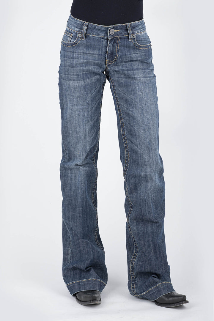 WOMENS BLUE SMALL LOOP BACK POCKET ELLA FIT  JEANS