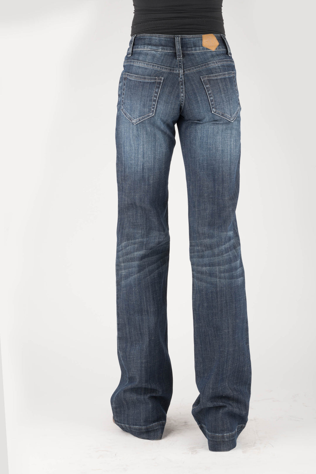 WOMENS PLAIN BACK POCKET TIN HAUL EMBROIDERY ON WAIST JEANS