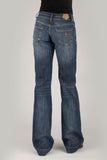 WOMENS DOUBLE LOOP GOLD STITCHING ON BACK POCKET JEANS