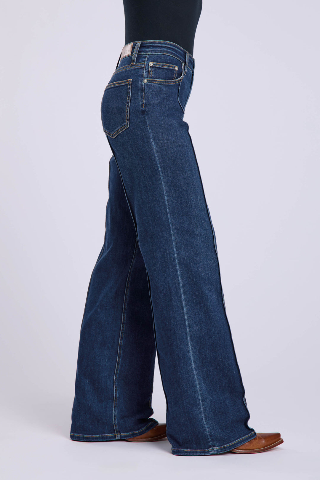 WOMENS TIN HAUL DARK WASH WESTERN STELLA JEAN WITH FRONT AND BACK SEAMS