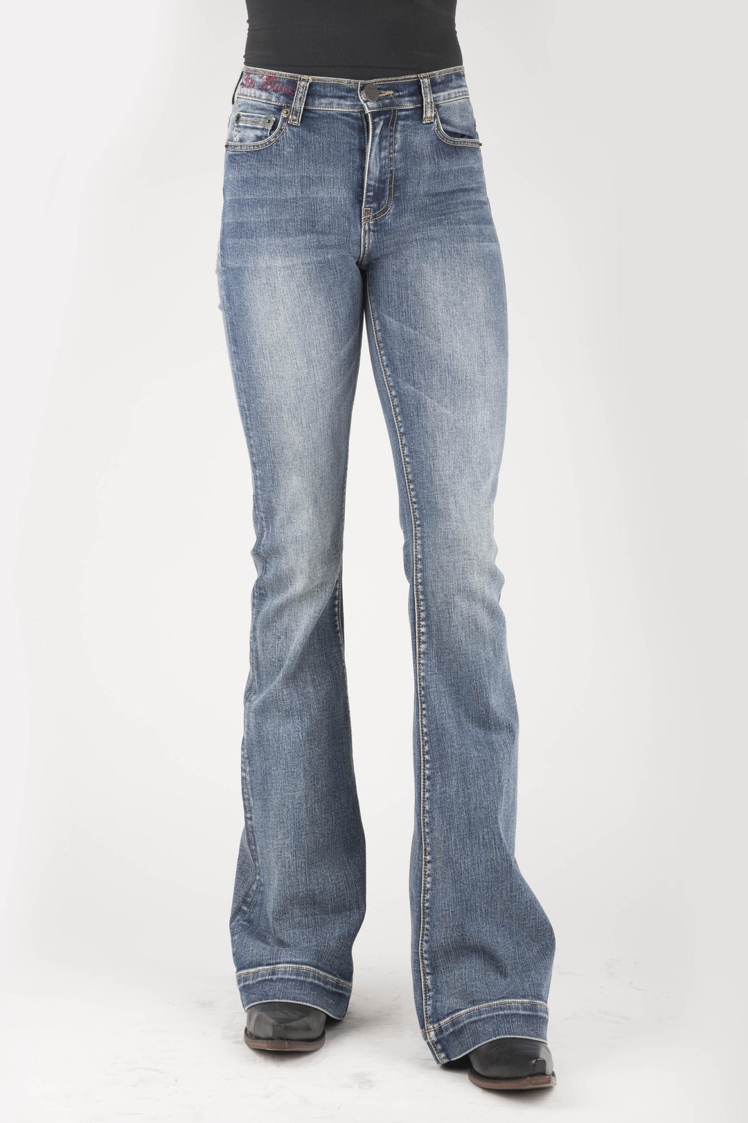 WOMENS ANVIL AND HAMMER EMBROIDERY ON BACK POCKET JEANS