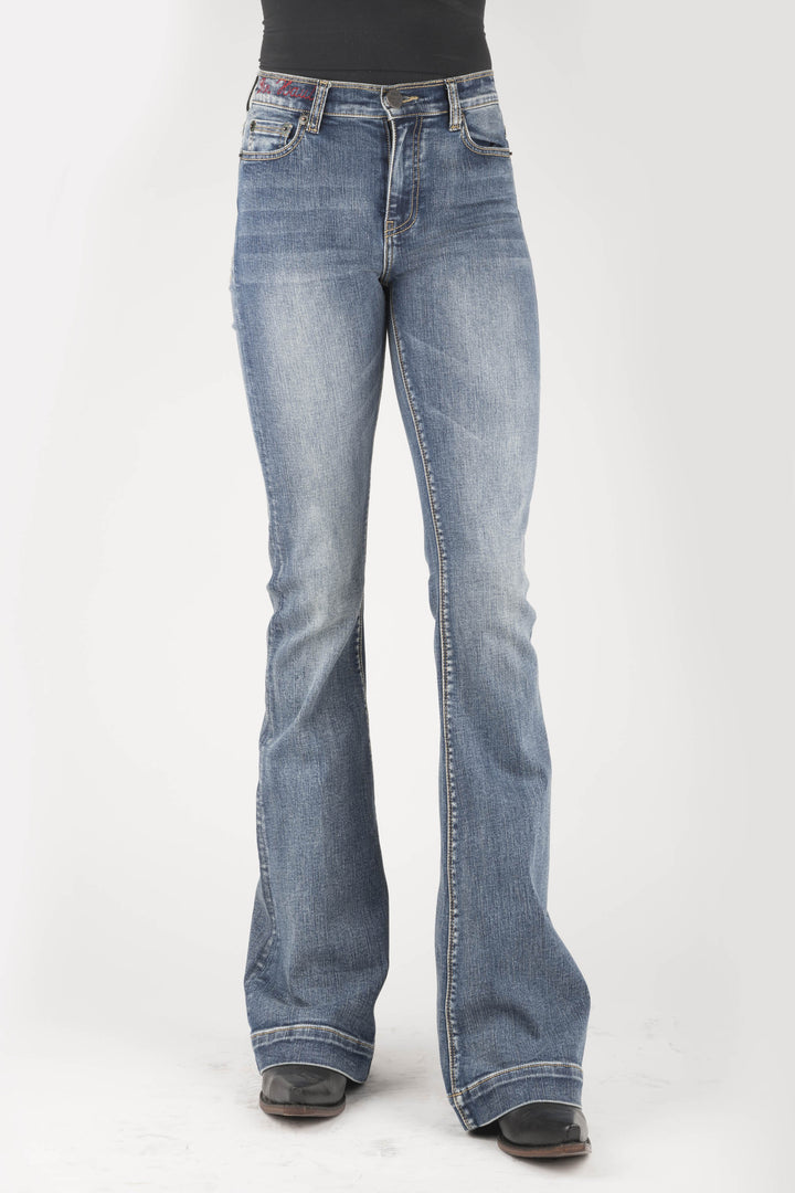 WOMENS ANVIL AND HAMMER EMBROIDERY ON BACK POCKET JEANS