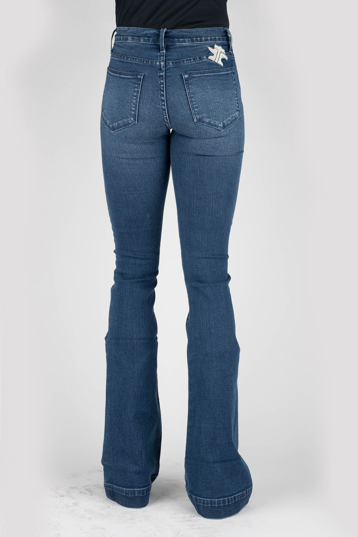 WOMENS TIN HAUL LOGO EMBROIDERY ABOVE BACK POCKET JEANS