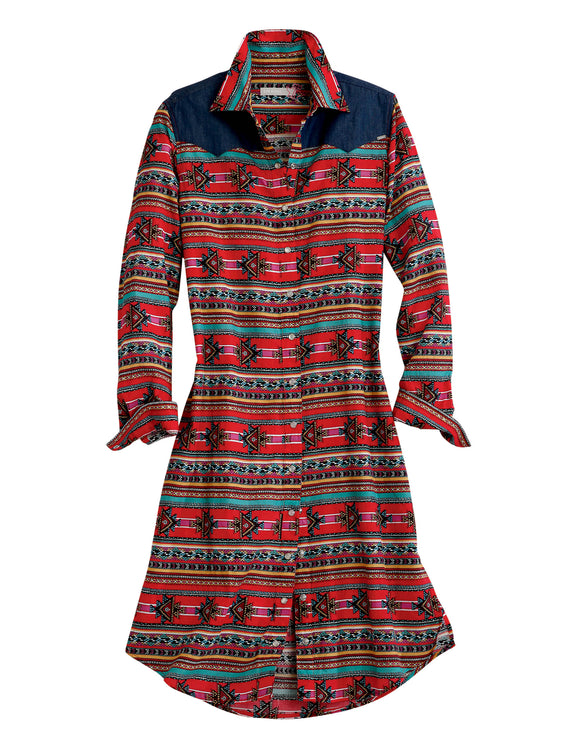 WOMENS DASH AZTEC PRINT  LONG SLEEVE DUSTER