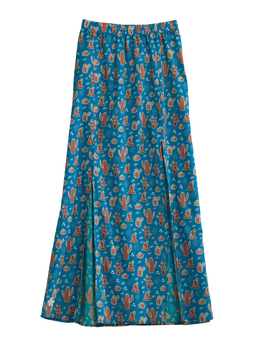 WOMENS CACTI PRINT  MAXI SKIRT