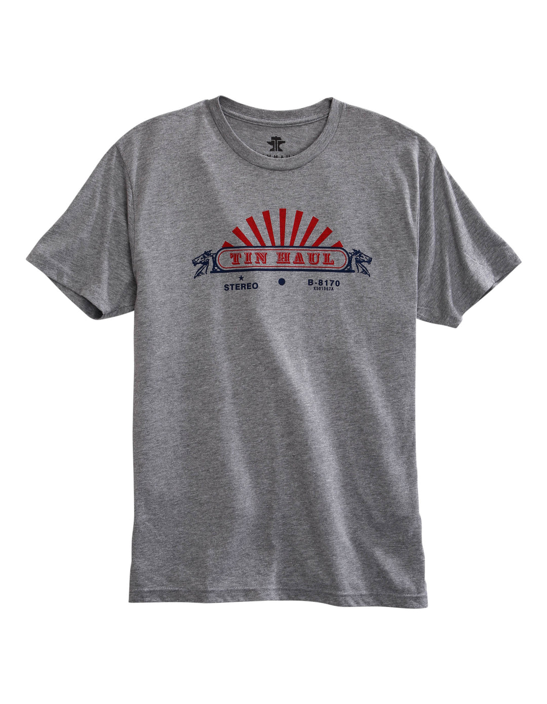 MENS KNIT TIN HAUL IN STEREO SCREEN PRINT T-SHIRT