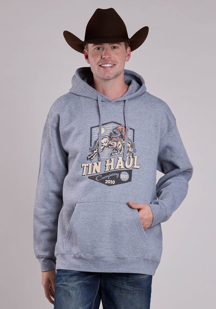 MENS TIN HAUL BRONC RIDER SCREEN PRINT PULLOVER JACKET