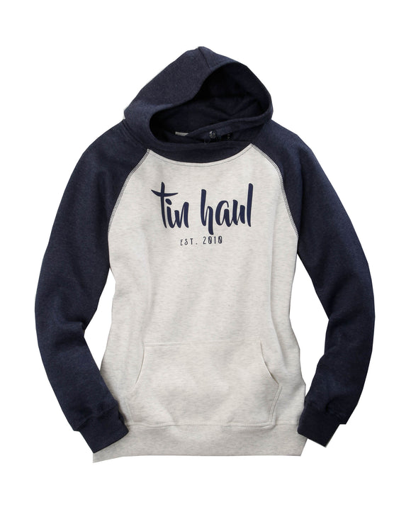 WOMENS TIN HAUL SCRIPT ESTABLISHED 2010 OATMEAL HEATHER SWEATSHIRT