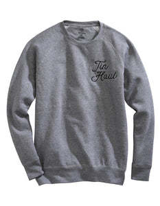 WOMENS KNIT TIN HAUL EMB SCRIPT LEFT CHEST SWEATSHIRT