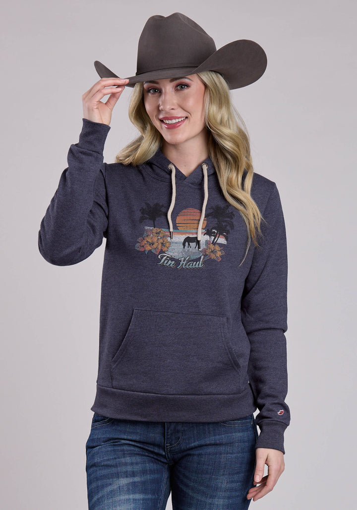 WOMENS TIN HAUL HORSE DRINKING THE OCEAN PULLOVER WESTERN SHIRT