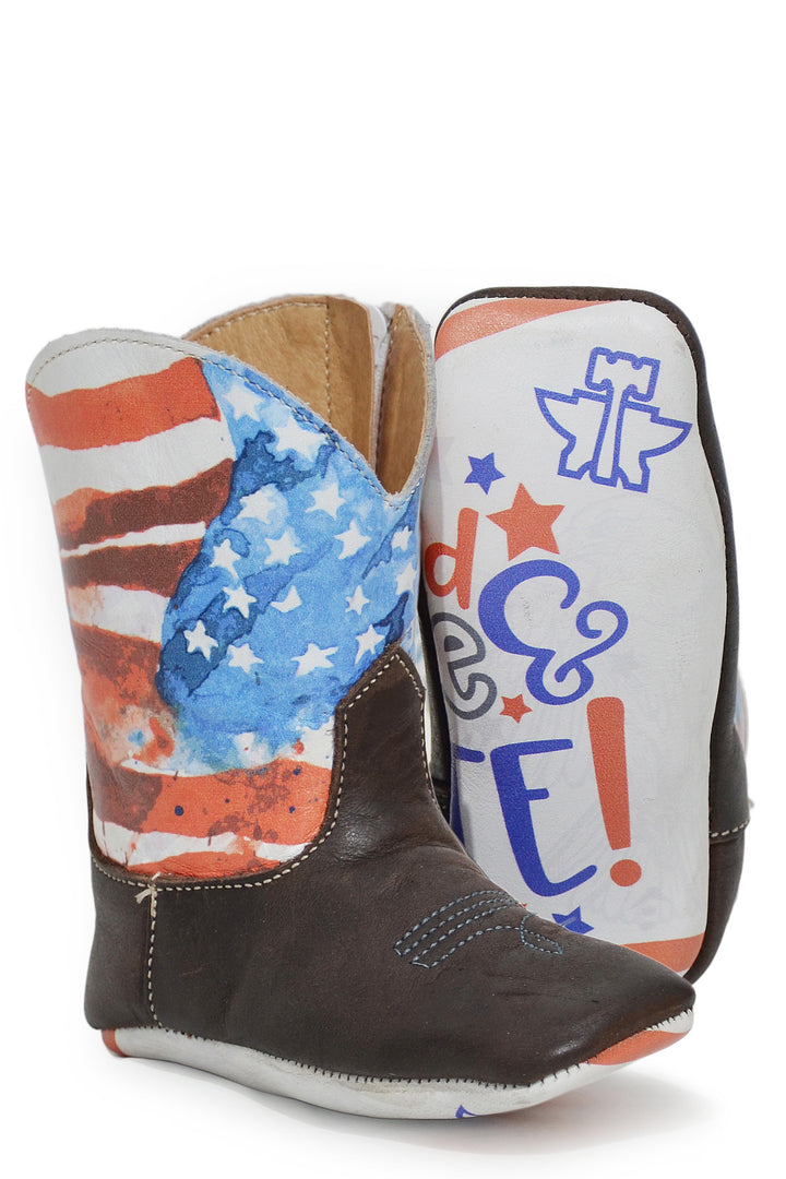 INFANT BOYS AMERICAN MINI WITH RED, WHITE,  CUTE SOLE