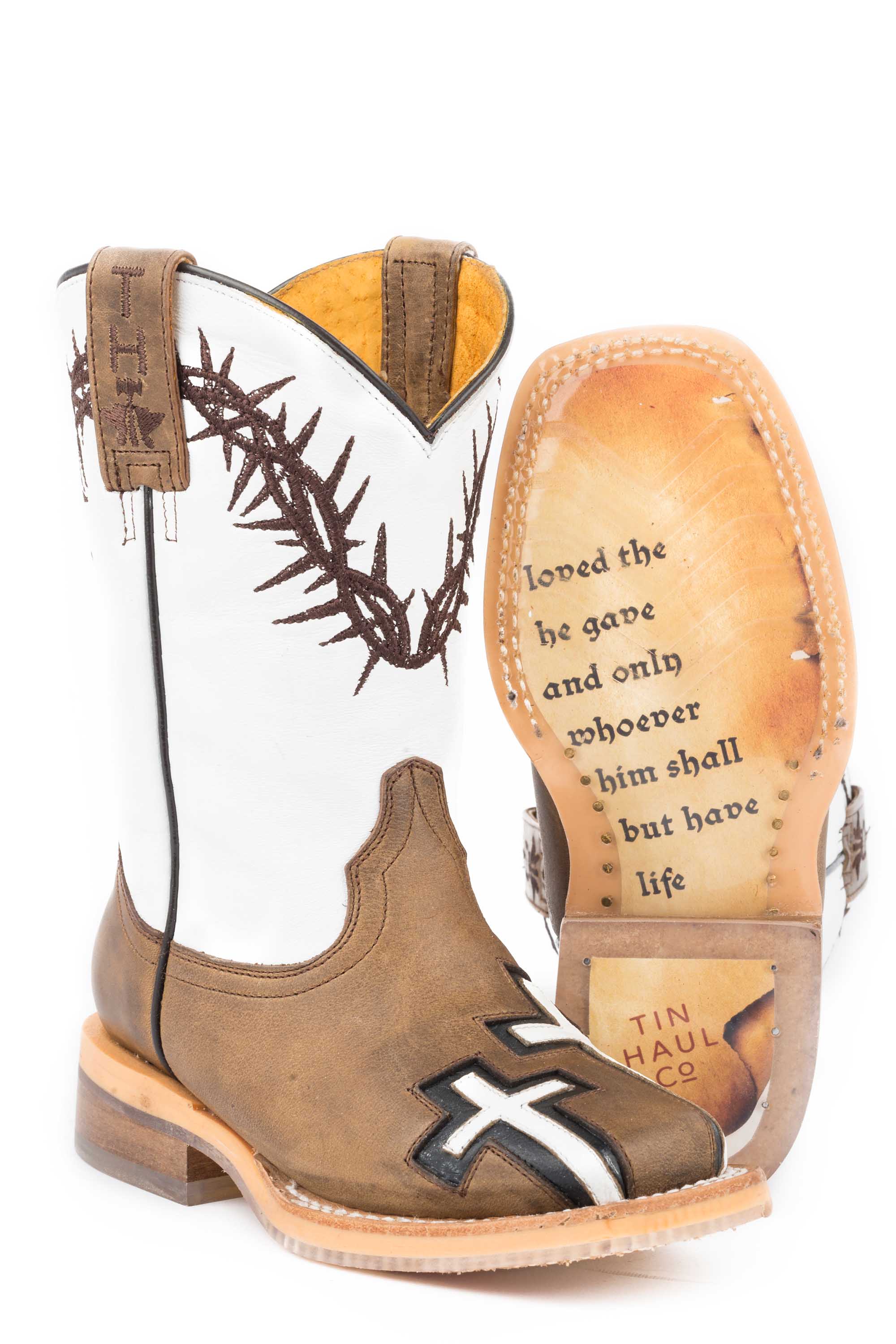 Little Boys Crosses With John 3:16 Sole – Tin Haul