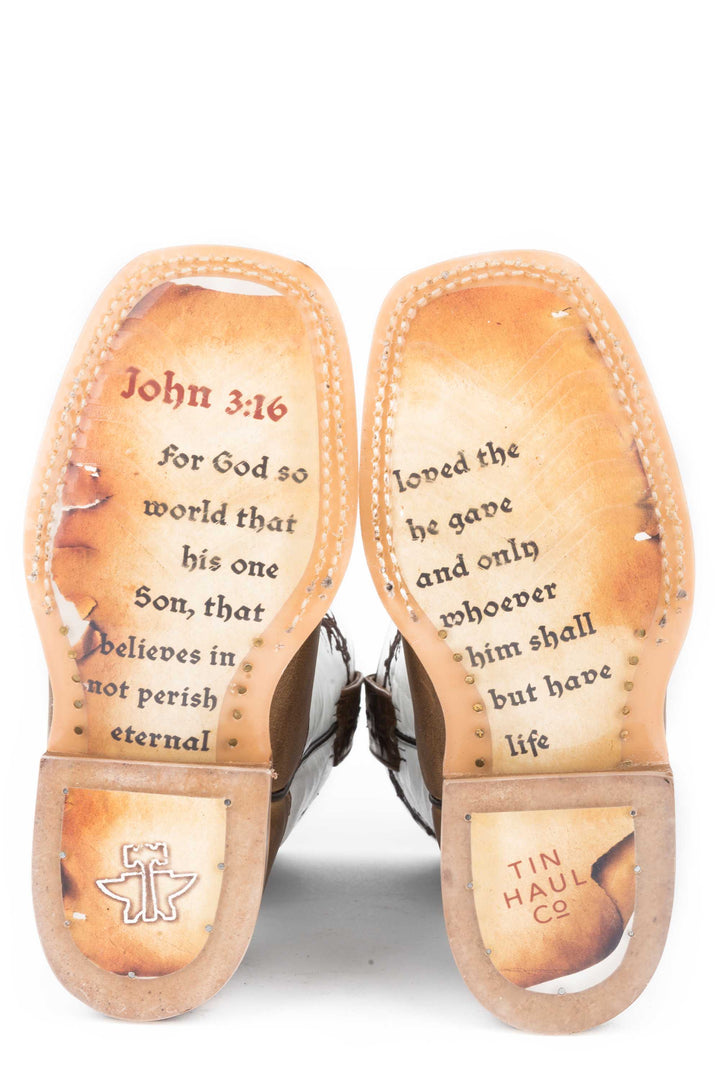 LITTLE BOYS CROSSES WITH JOHN 3:16 SOLE