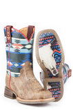 LITTLE GIRLS AWESOME AZTEC WITH BULL SKULL SOLE