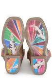 LITTLE GIRLS SPOTTY  WITH COLORFUL CATTLE SOLE