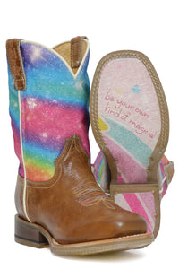 LITTLE GIRLS RAINBOW SPARKLES WITH MAGICAL STAR SOLE