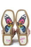 LITTLE GIRLS RAINBOW STAR WITH BUTTERFLY SOLE