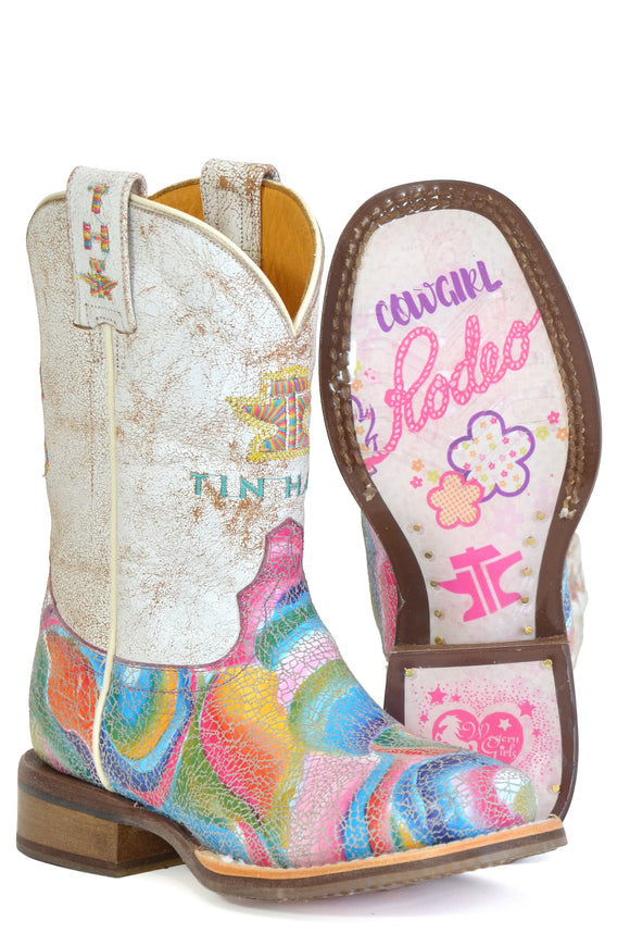 LITTLE GIRLS COLOR BURST WITH COWGIRL SOLE