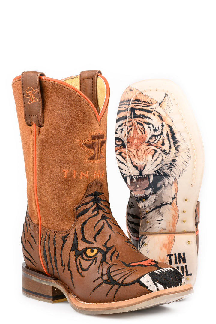 LITTLE KIDS BOYS TIN HAUL  WILD TIGER BOOTS